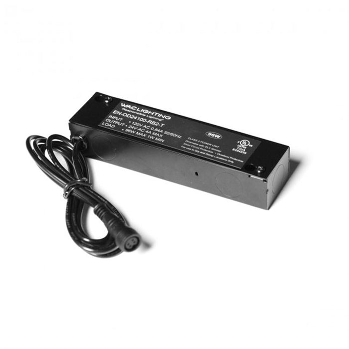 W.A.C. Lighting EN-OD24100-RB2-T Remote Enclosed Electronic Transformer, Black