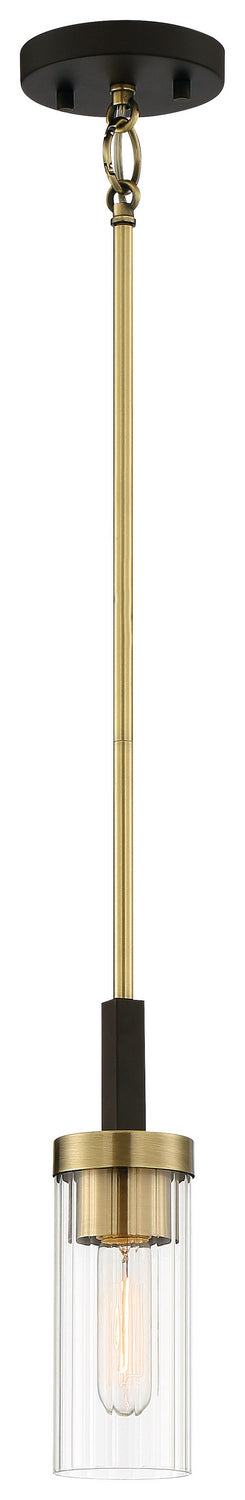 Minka-Lavery 3040-560 One Light Mini Pendant, Aged Kinston Bronze W/Brushed