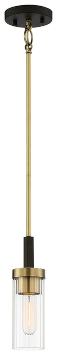 Minka-Lavery 3040-560 One Light Mini Pendant, Aged Kinston Bronze W/Brushed