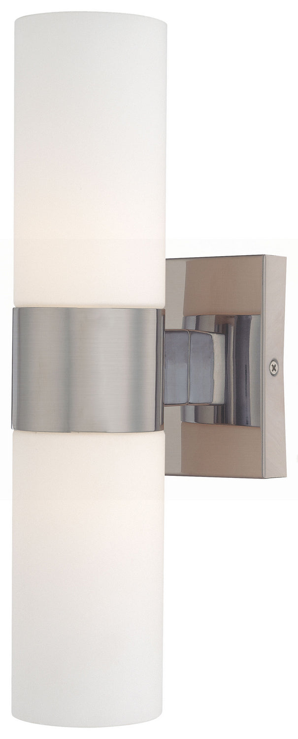 Minka-Lavery 6212-84 Two Light Wall Sconce, Brushed Nickel
