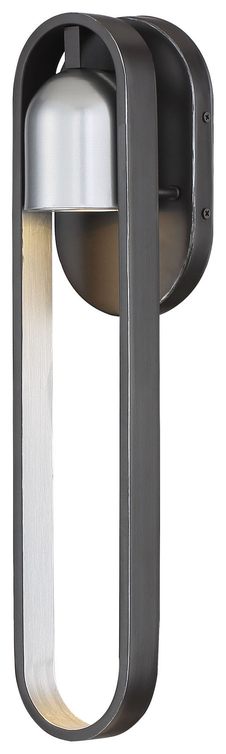 Minka-Lavery 72642-517-L LED Outdoor Wall Mount, Artisan Coal W/Silver Accents