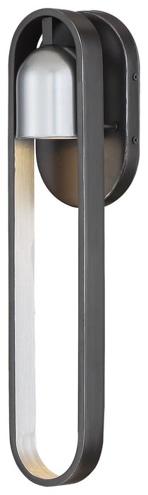Minka-Lavery 72642-517-L LED Outdoor Wall Mount, Artisan Coal W/Silver Accents