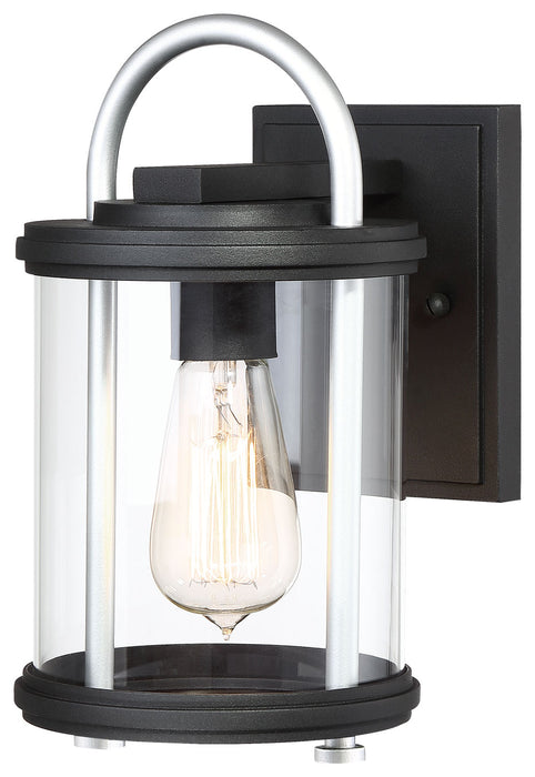 Minka-Lavery 72671-32 One Light Outdoor Wall Mount, Coal W/Silver Accent