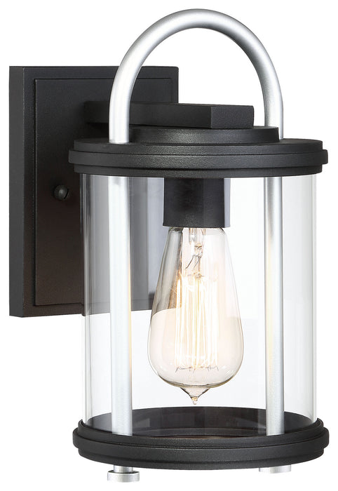 Minka-Lavery 72671-32 One Light Outdoor Wall Mount, Coal W/Silver Accent
