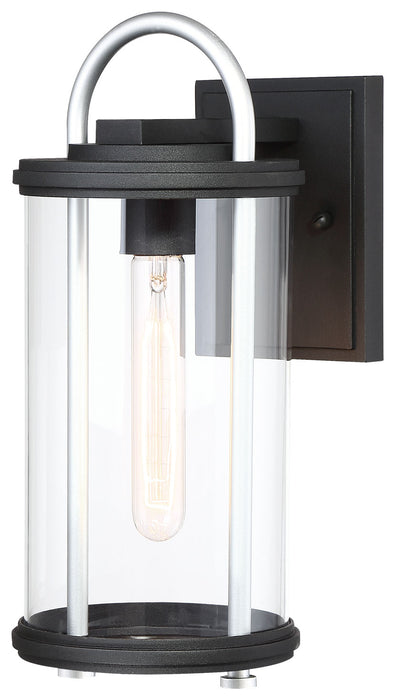 Minka-Lavery 72672-32 One Light Outdoor Wall Mount, Coal W/Silver Accent