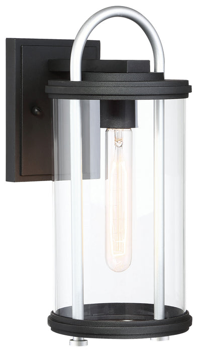 Minka-Lavery 72672-32 One Light Outdoor Wall Mount, Coal W/Silver Accent