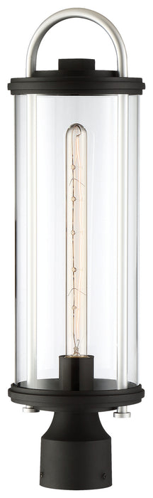 Minka-Lavery 72676-32 One Light Outdoor Wall Mount, Coal W/Silver Accent