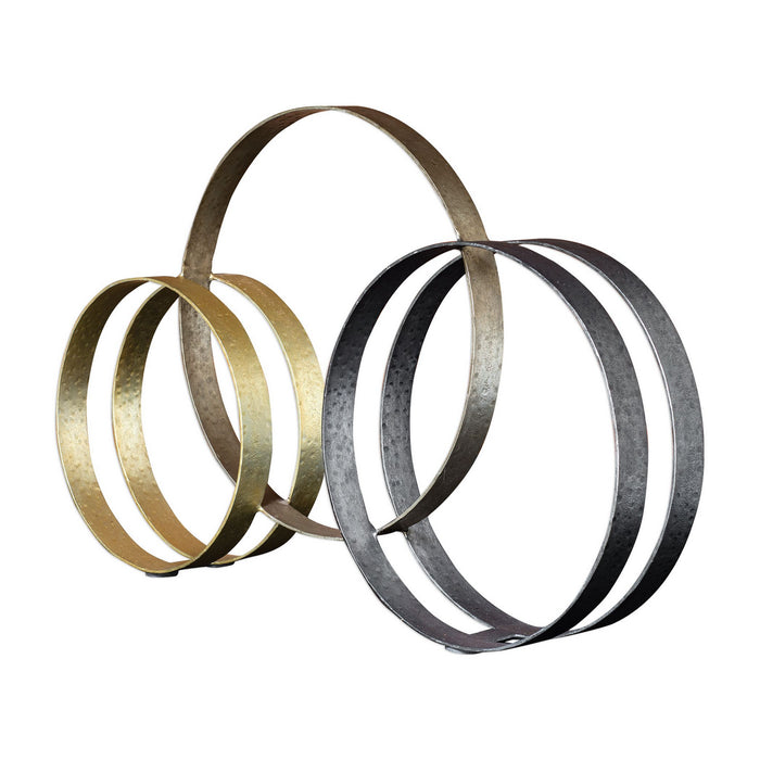 Uttermost 17103 Sculpture, Gunmetal, Antique Silver And Gold