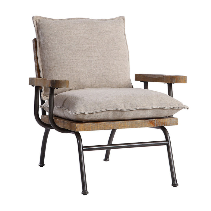 Uttermost 23475 Accent Chair, Natural Weathered Oak