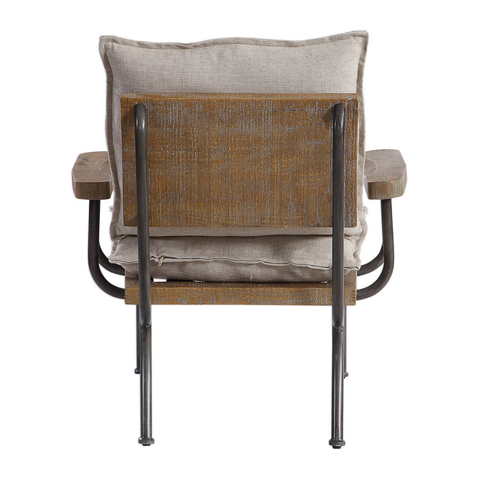 Uttermost 23475 Accent Chair, Natural Weathered Oak