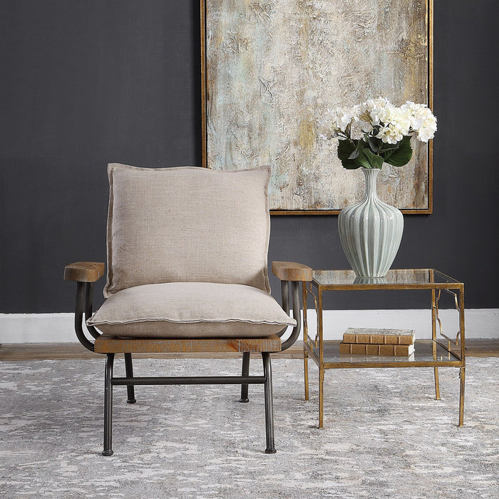 Uttermost 23475 Accent Chair, Natural Weathered Oak
