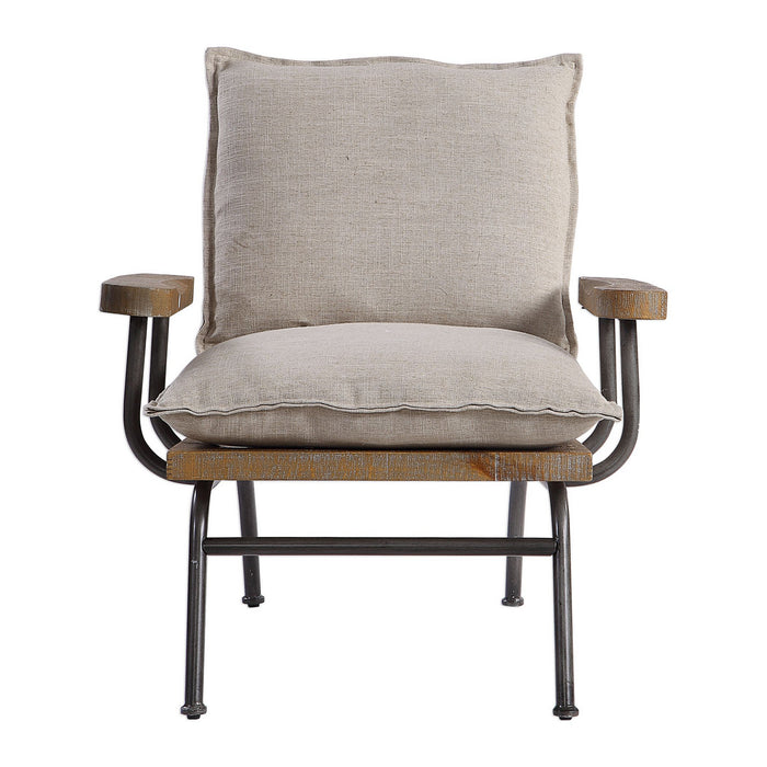 Uttermost 23475 Accent Chair, Natural Weathered Oak