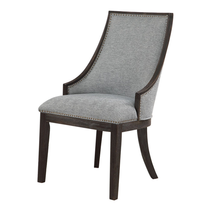Uttermost 23481 Accent Chair, Antique Brass