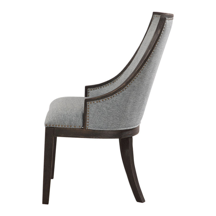 Uttermost 23481 Accent Chair, Antique Brass