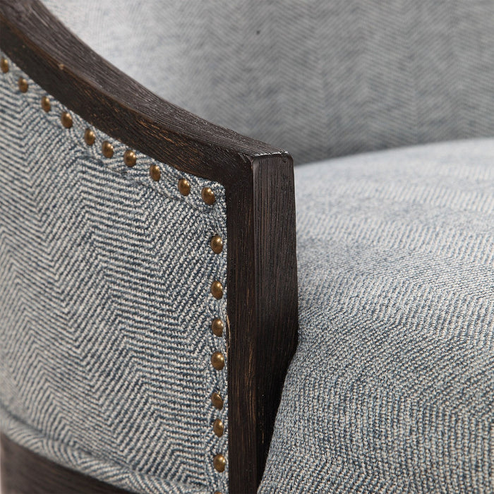 Uttermost 23481 Accent Chair, Antique Brass