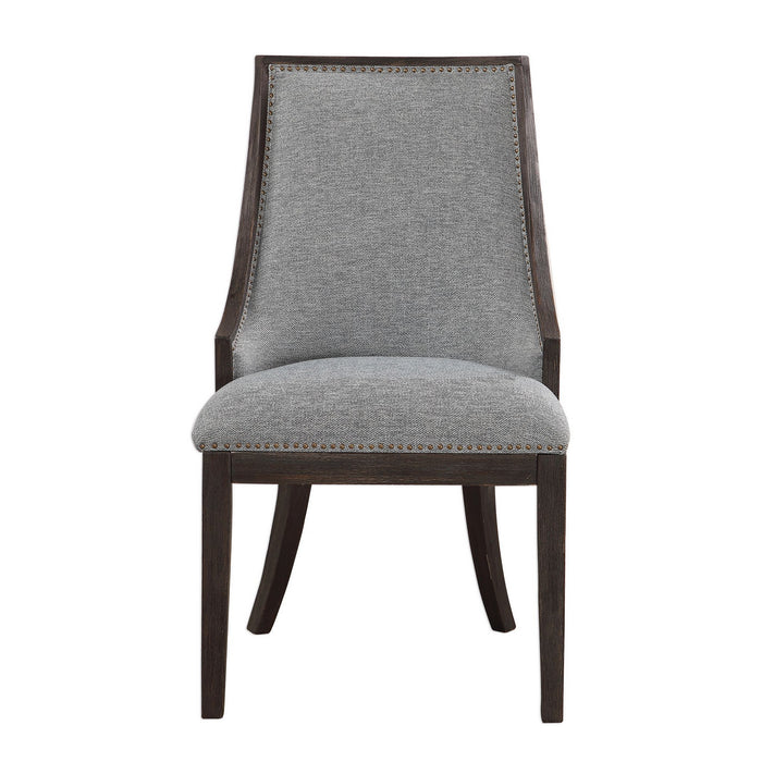 Uttermost 23481 Accent Chair, Antique Brass