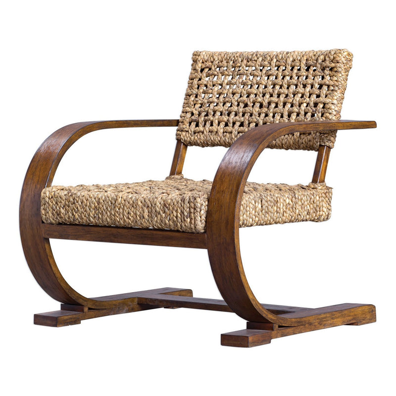 Uttermost 23483 Accent Chair, Natural Woven Banana