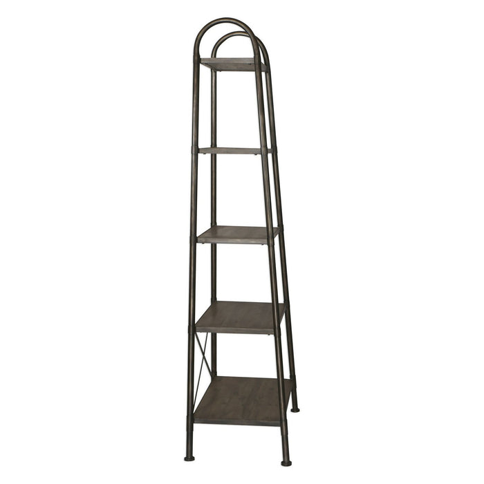 Uttermost 25321 Etagere, Brushed Steel