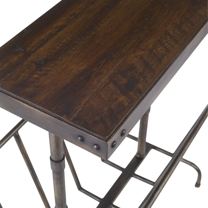 Uttermost 25326 Side Table, Burnished Brushed Iron