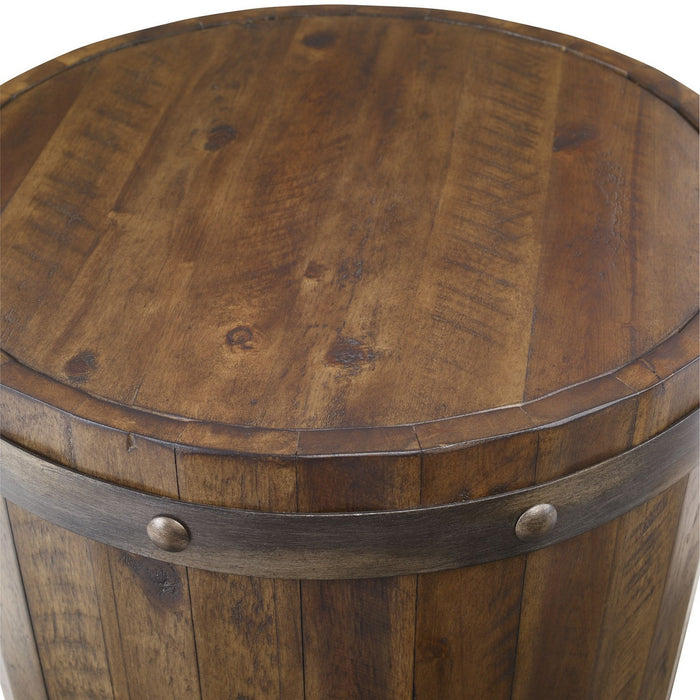 Uttermost 25327 Accent Table, Weathered Walnut Stain