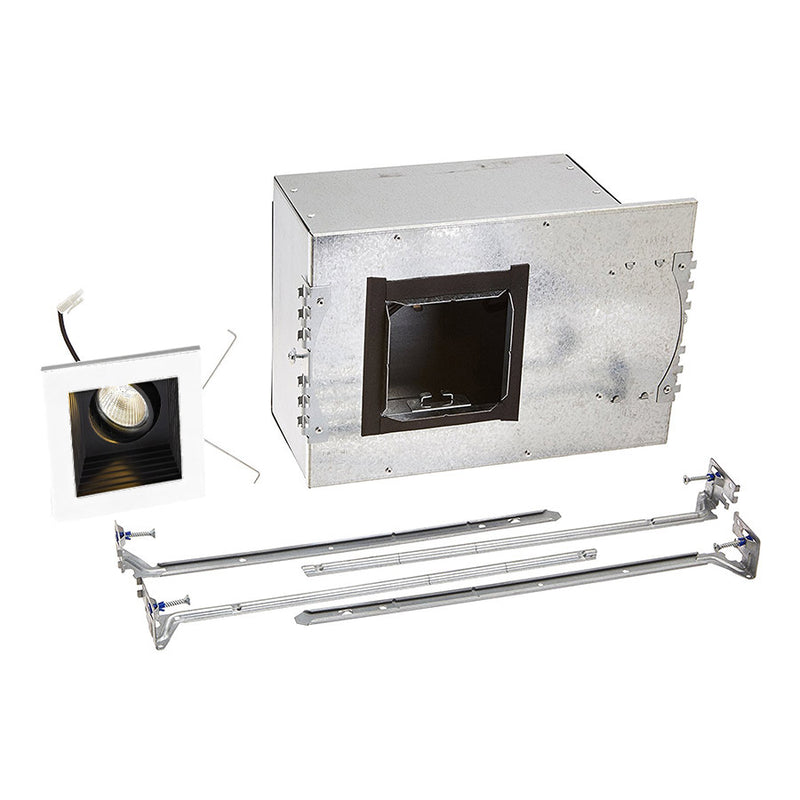 W.A.C. Lighting MT-3LD111NA-W940BK LED Single Light New Construction Housing with Trim and Light Engine, Black