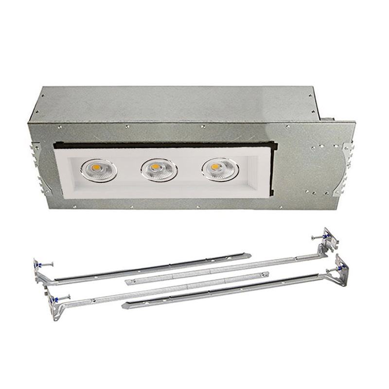 W.A.C. Lighting MT-3LD311NA-W927WT LED Three Light New Construction Housing with Trim and Light Engine, White