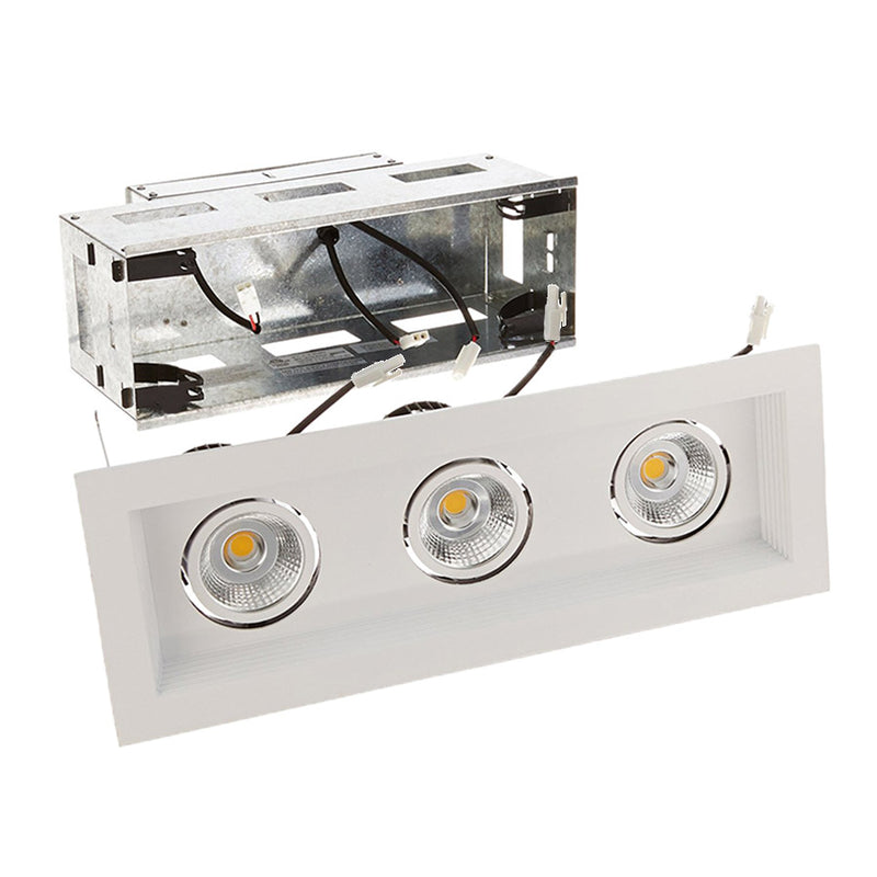 W.A.C. Lighting MT-3LD311R-F927-WT LED Three Light Remodel Housing with Trim and Light Engine, White