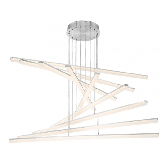 W.A.C. Lighting PD-29809-AL LED Chandelier, Brushed Aluminum