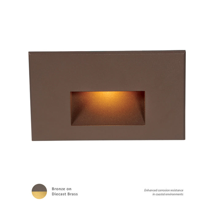 W.A.C. Lighting WL-LED100-AM-BBR LED Step and Wall Light, Bronze On Brass