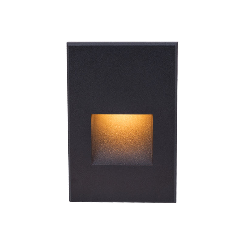 W.A.C. Lighting WL-LED200-AM-BK LED Step and Wall Light, Black On Aluminum