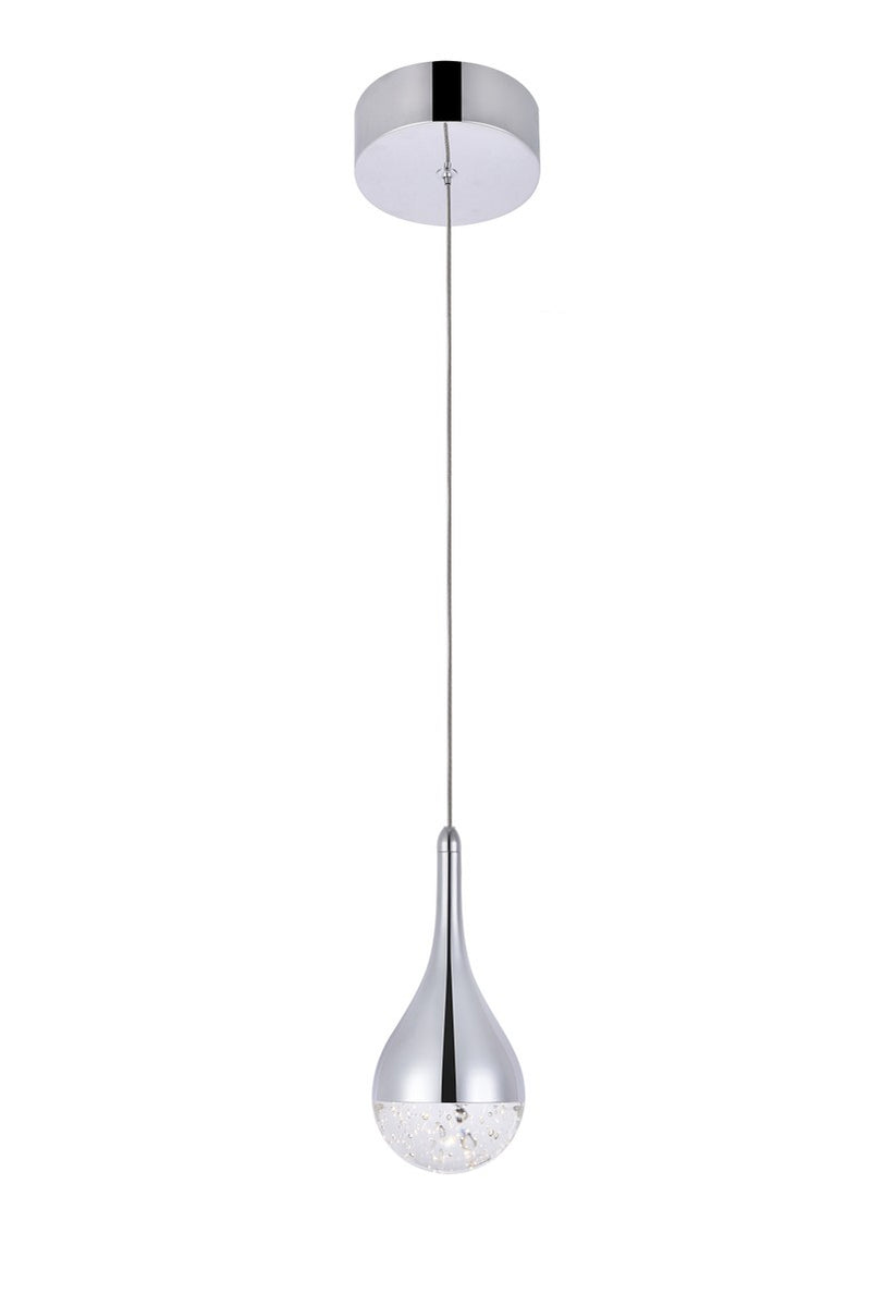 Elegant Lighting 3801D4C LED Pendant, Chrome