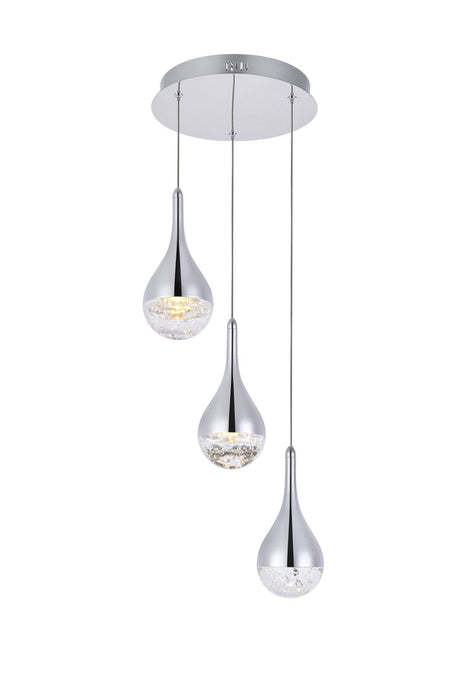 Elegant Lighting 3803D12C LED Chandelier, Chrome