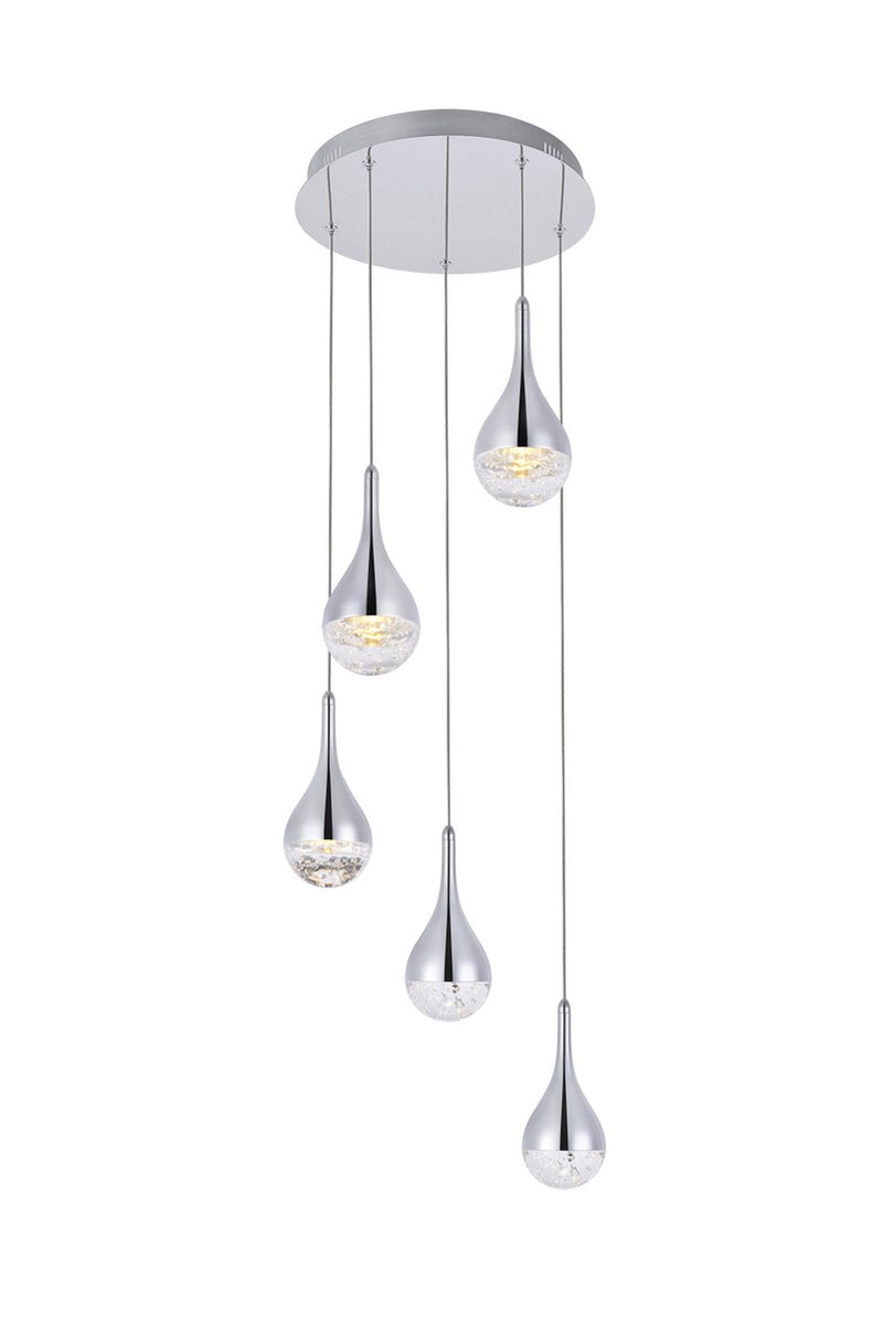 Elegant Lighting 3805D14C LED Chandelier, Chrome