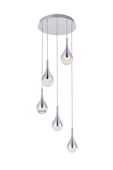 Elegant Lighting 3805D14C LED Chandelier, Chrome