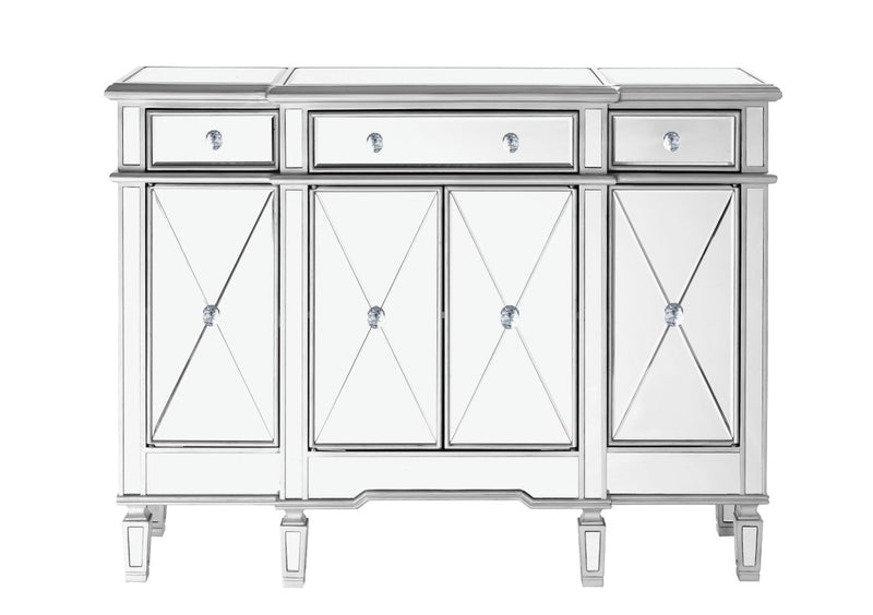 Elegant Lighting MF6-1111SC Cabinet, Hand Rubbed Antique Silver