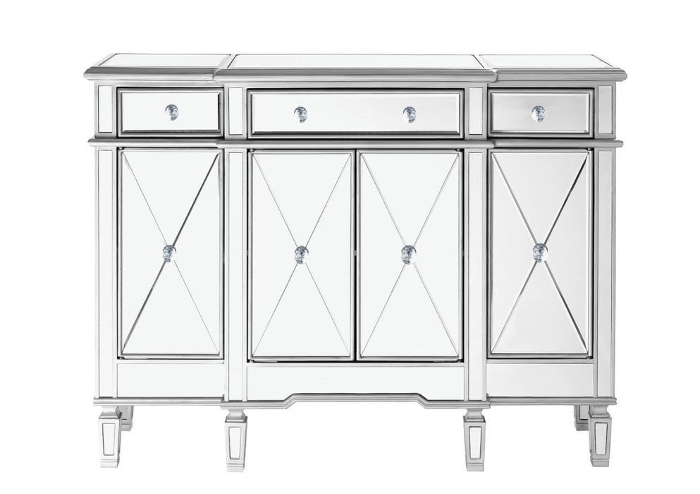 Elegant Lighting MF6-1111SC Cabinet, Hand Rubbed Antique Silver