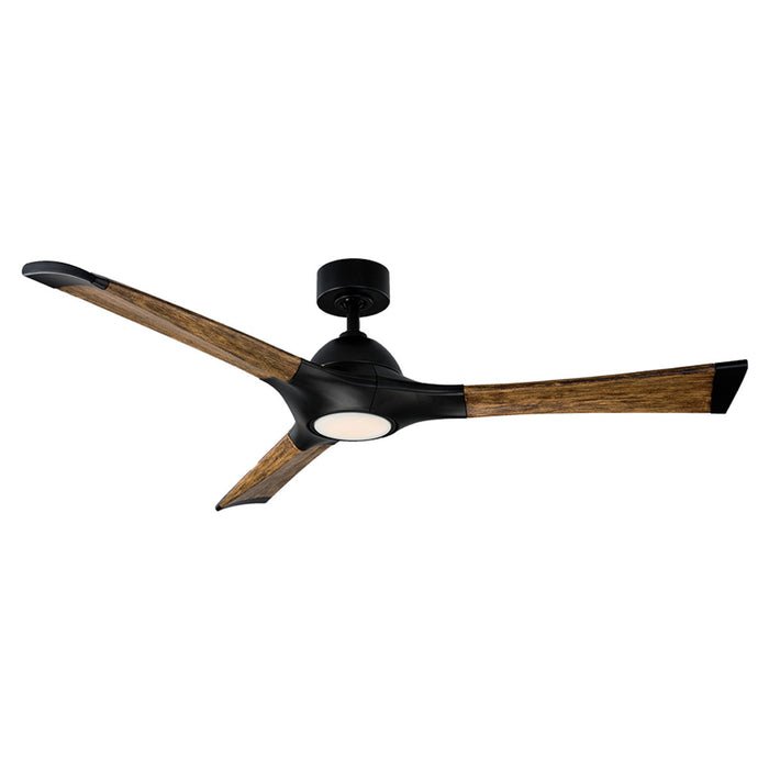 Modern Forms Fans FR-W1814-60L-MB/DK 60" Ceiling Fan, Matte Black/Distressed Koa