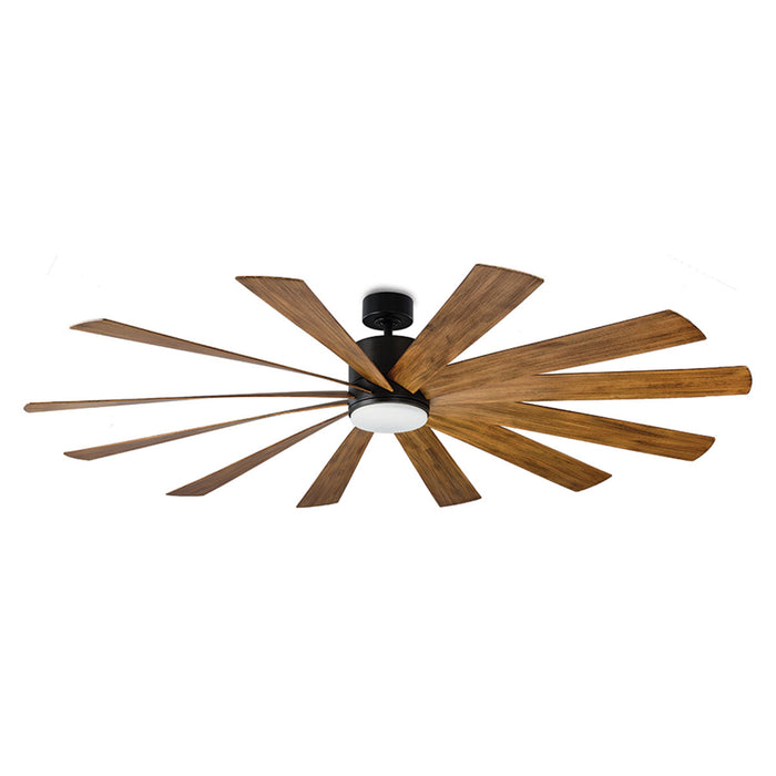 Modern Forms Fans FR-W1815-80L-MB/DK 80" Ceiling Fan, Matte Black/Distressed Koa