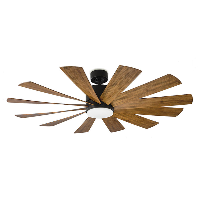Modern Forms Fans FR-W1815-60L-MB/DK 60" Ceiling Fan, Matte Black/Distressed Koa