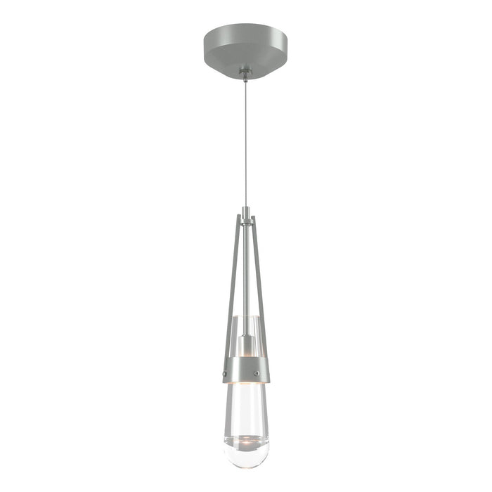 Hubbardton Forge 161040-SKT-STND-82-ZM0434 One Light Mini Pendant, Vintage Platinum