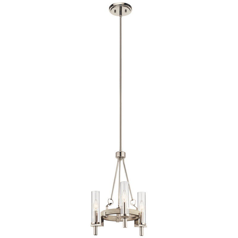 Kichler 44286WWW Three Light Mini Chandelier, White Washed Wood