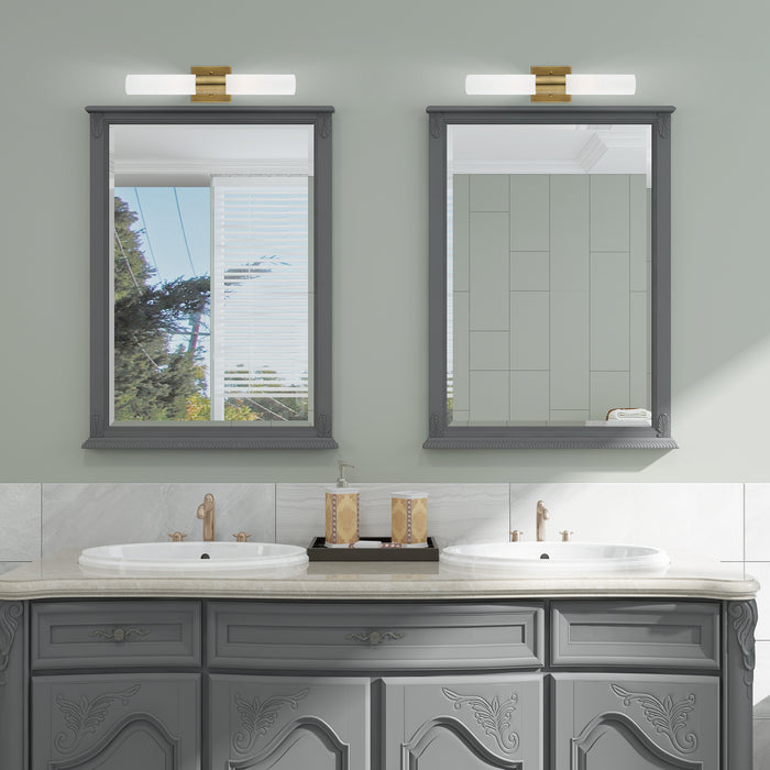 Livex Lighting 10102-01 Two Light Bath Vanity, Antique Brass