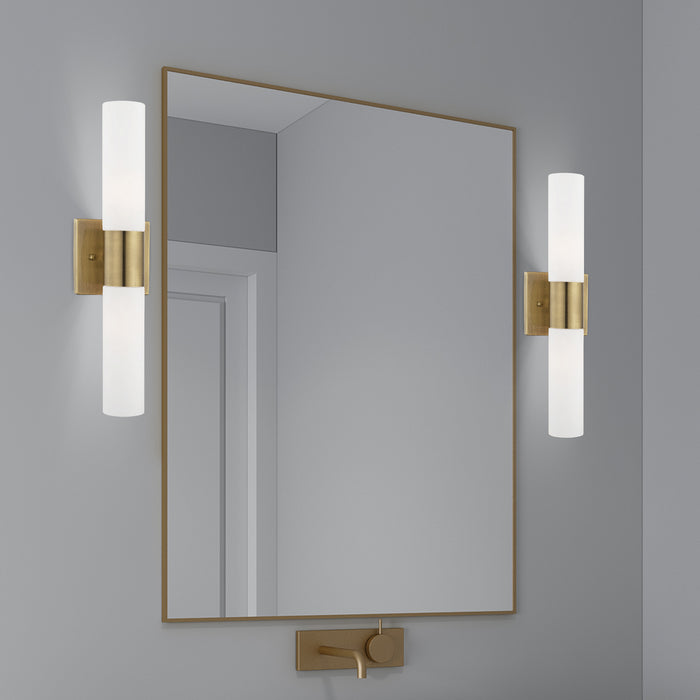 Livex Lighting 10102-01 Two Light Bath Vanity, Antique Brass
