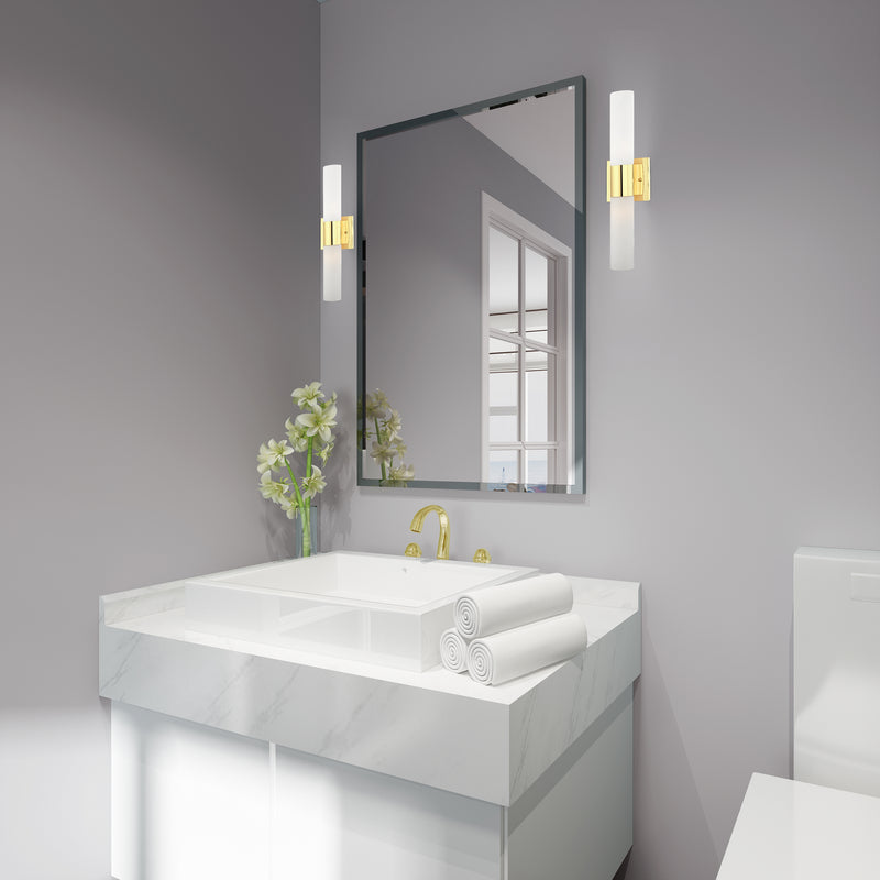 Livex Lighting 10102-02 Two Light Bath Vanity, Polished Brass