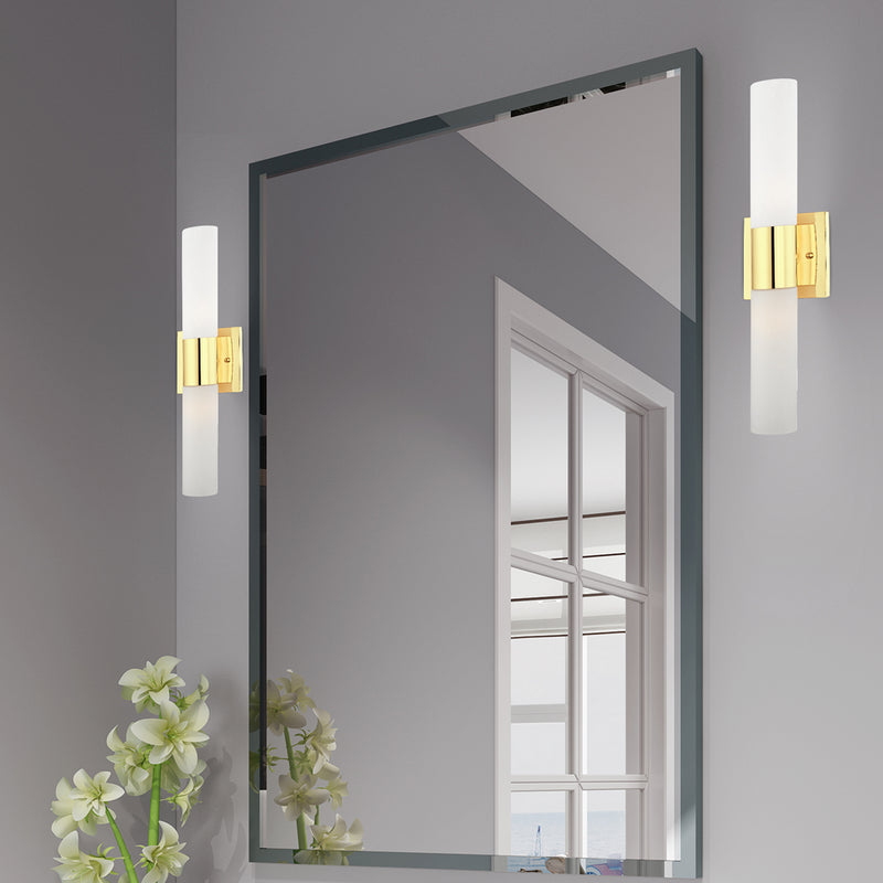 Livex Lighting 10102-02 Two Light Bath Vanity, Polished Brass