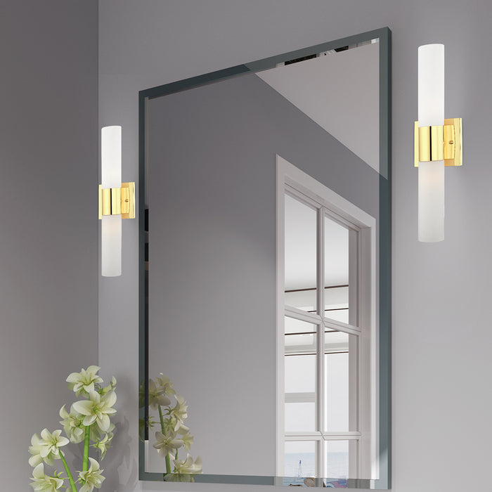 Livex Lighting 10102-02 Two Light Bath Vanity, Polished Brass