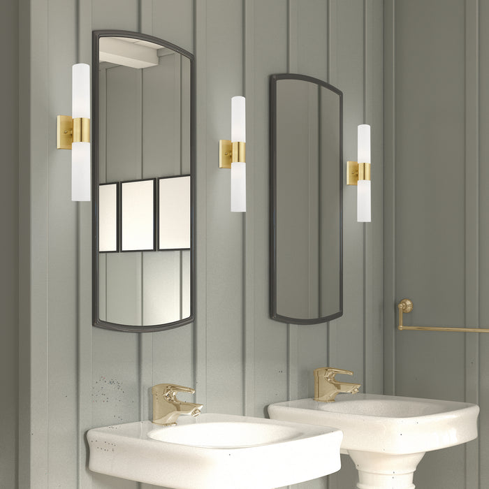 Livex Lighting 10102-12 Two Light Bath Vanity, Satin Brass