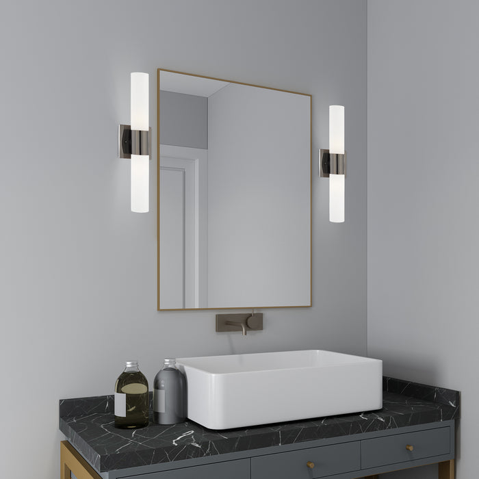 Livex Lighting 10102-46 Two Light Bath Vanity, Black Chrome