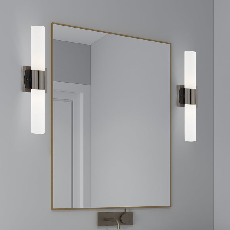 Livex Lighting 10102-46 Two Light Bath Vanity, Black Chrome