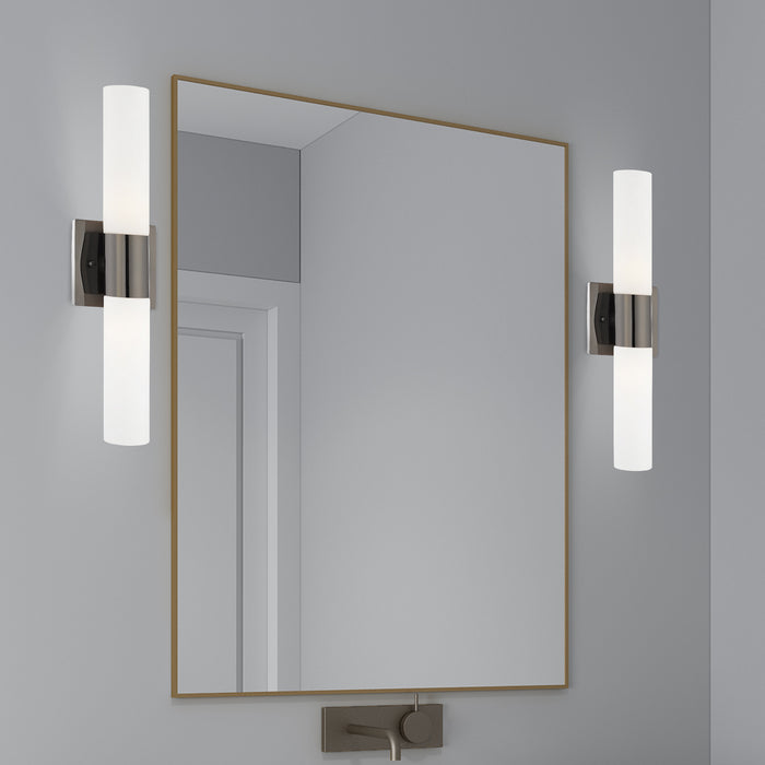 Livex Lighting 10102-46 Two Light Bath Vanity, Black Chrome
